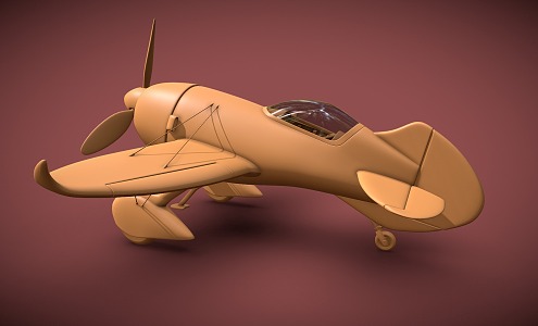 Modern Cartoon Aircraft 3d model