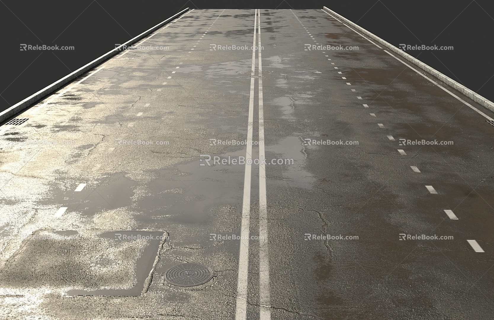 Road pavement 3d model