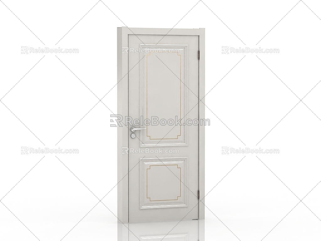 New Chinese Wooden Door 3d model