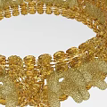 Golden Beaded Bracelet With Intricate Crystal Design And Decorative Pattern 3d model