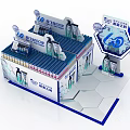 Commercial Display Equipment for Blue Moon Products 60th Anniversary Promotional Retail Stand