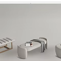 Modern Bed End Stool Bed End Stool Combination Sofa Stool Bench Shoe Changing Stool 3d model
