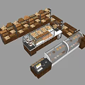 Bakery Display Shelves With Multi Tiered Wooden Racks And Glass Door Cases For Pastries