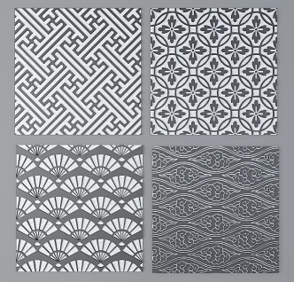 Chinese carved ancient pattern 3d model