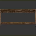 Sturdy Wooden Bench With Metal Joints And Vintage Industrial Style Structure