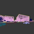 Modern Industrial Park Featuring Glass Facade Buildings And Urban Landscape