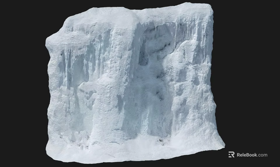 Garden Landscape With Natural White Rock Formation And Icicle Like Textures 3d model 