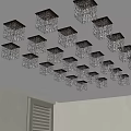 Light Luxury Combination Ceiling Lamp Headlight Crystal Lamp 3d model