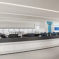 Modern Monitoring Room Intelligent Control Office 3d model