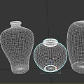 clay jars pottery 3d model