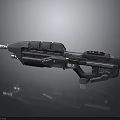 Futuristic Cosmic Spacecraft Device With Sleek Black Design And Green Lights