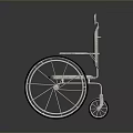 Vintage Wheelchair With Wooden Seat And Metal Frame On Reflective Surface