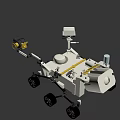 Lunar Surface Exploration Rover With Mechanical Arm Camera And Wheels