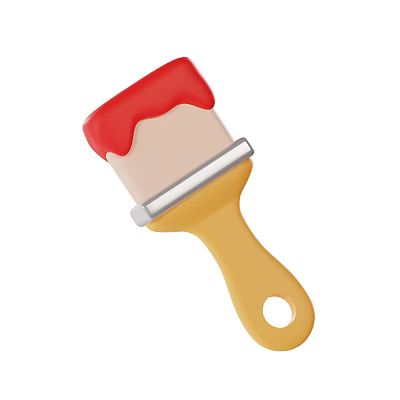 Modern Pigment Brush Oil Painting Brush Cartoon Pigment Brush Cartoon Oil Painting Brush 3d model