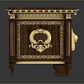 Ornate Wooden Desk With Green Top Gold Accents Intricate Drawers And Classic Design