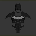 Batman Themed Black And Silver Armored Chest Armor With Green Accents Cosplay Costume