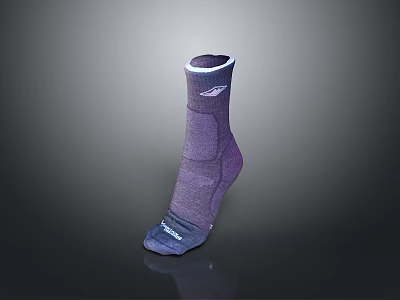 Purple Socks With Comfortable Fit And Breathable Material For Daily Wear 3d model