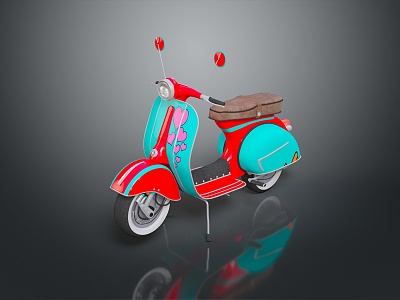 Scooter Motorcycle Two-wheeled Motocross Motorcycle Road Race Motorcycle Motor Vehicle 3d model