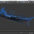 Aircraft Carrier Warship 3D Model With Flight Deck And Tower Structure 3d model