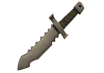 Cartoon Knife Dagger Weapon Knife Game Props 3d model