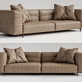 Leather double sofa Modern double sofa 3d model