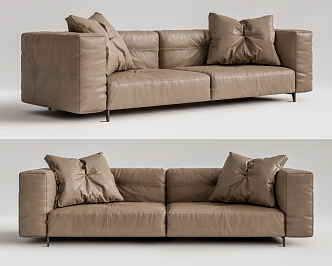 Leather double sofa Modern double sofa 3d model