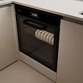 Built In Oven With Glass Door In Modern Kitchen White Cabinets Countertop
