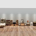 Entryway Console Tables And Side Cabinets In Modern Interior With Wooden Floor And Lighting