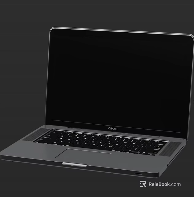 GODIKE Modern Laptop With Silver Body Black Screen And Slim Design 3d model 