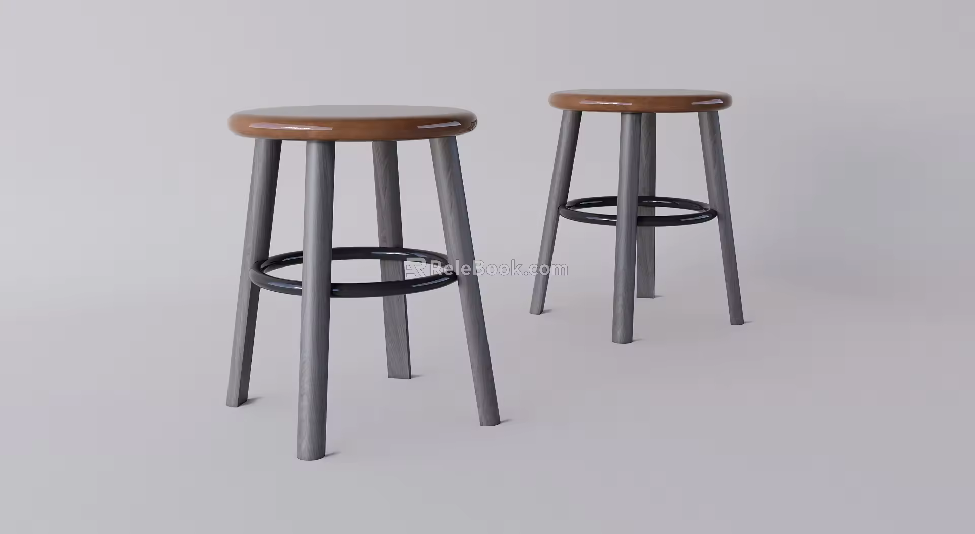 Modern Bar Stool High Stool 3d model