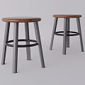 Modern Bar Stool High Stool 3d model
