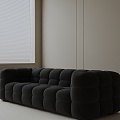 Modern three-seat sofa 3d model