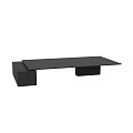 Modern Black Coffee Table Featuring Square Wooden Base And Smooth Tabletop Design 3d model