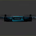 Advanced Blue Quadcopter Drone with Camera and Modern Design for Space Exploration