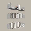 Modern Bookshelf Wall Hanging Bookshelf Laminated Bookshelf 3d model