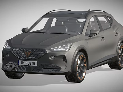 Modern Grey SUV With UK Plate Sporty Design Sleek Body And Alloy Wheels 3d model