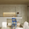 Modern Living Room Interior With White Sofa Wooden Coffee Table And Minimalist Design