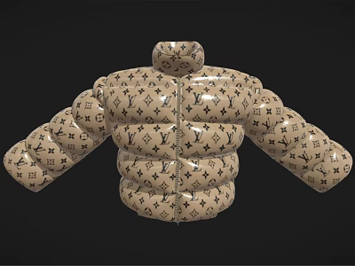 Puffed Louis Vuitton Logo Clothing With Monogram Pattern And Bulky Design 3d model