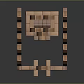 Wooden Building Blocks Castle Shaped Construction With Towers Walls And Arches