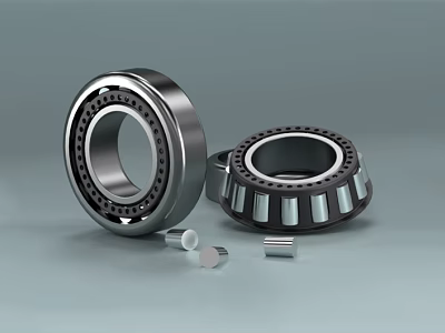 High Precision Mechanical Bearings With Inner Outer Rings And Roller Elements 3d model