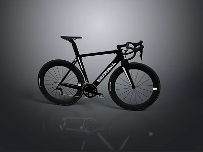 Black Pinarello Road Bicycle With Streamlined Frame And Modern Aerodynamic Design 3d model