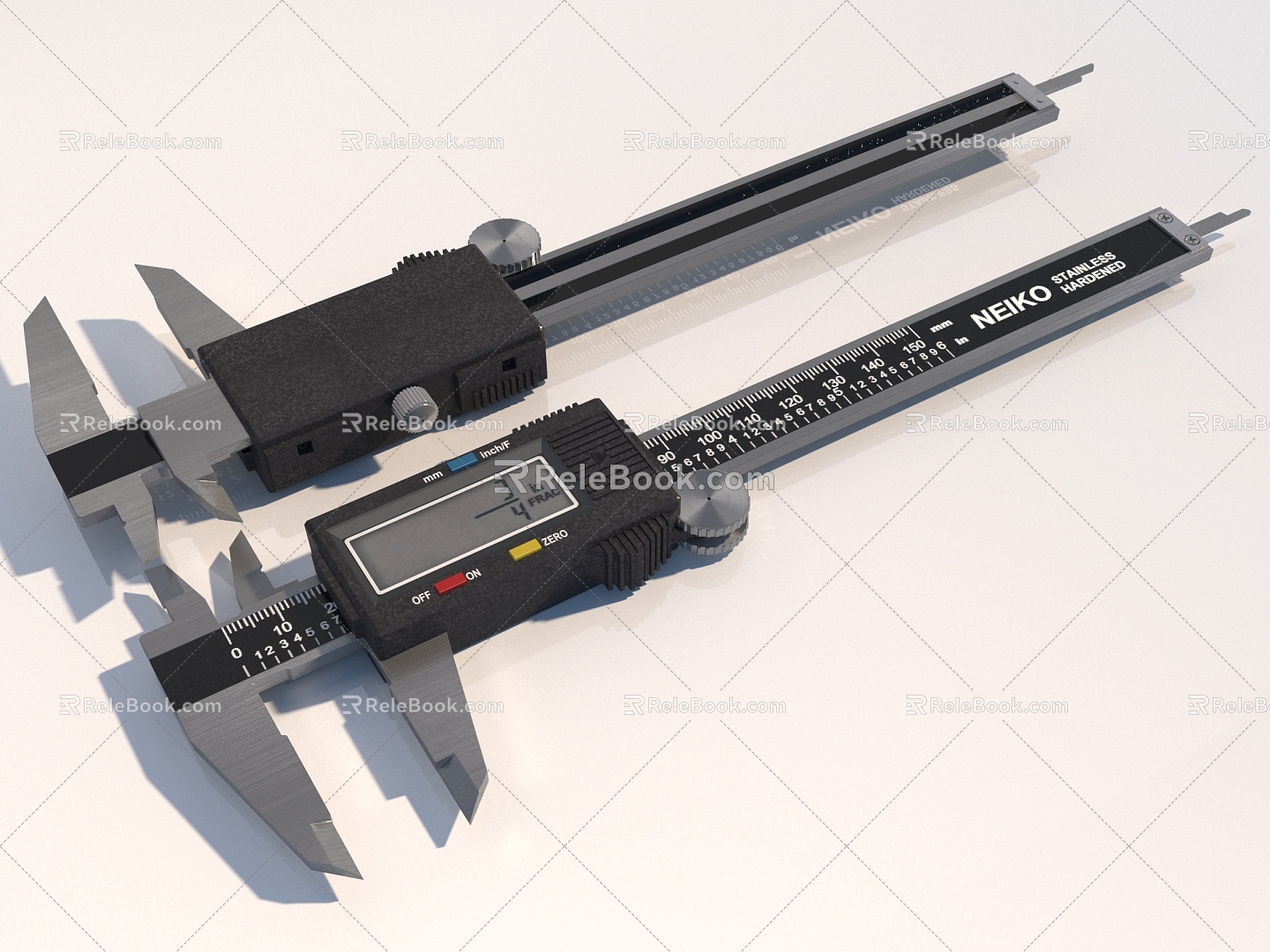 modern style vernier caliper 3d model