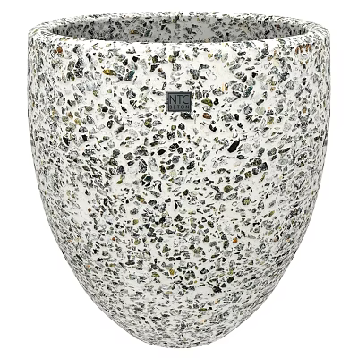 White Decorative Ornament Set With Colorful Stone Chips And Modern Design 3d model