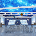 Modern classroom science and technology classroom 3d model