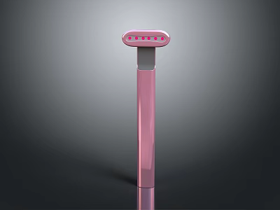 Food Preparation Tool Pink Handheld Mixer With Dots Design On Dark Background 3d model