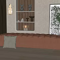 Modern sofa stool sofa 3d model