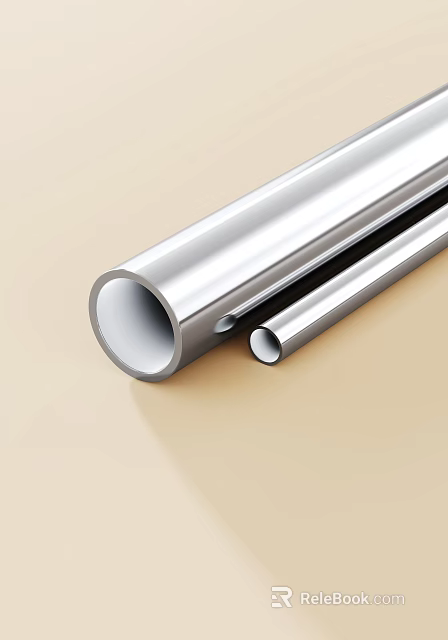Stainless Steel Pipes With Shiny Surface And Various Sizes For Industrial Use 3d model 