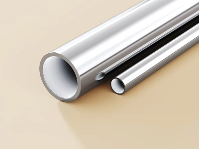 Stainless Steel Pipes With Shiny Surface And Various Sizes For Industrial Use 3d model