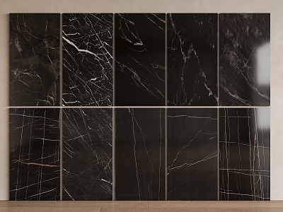 Black Marble Wall Panel Black Marble Background Wall Dark Marble Black Stone Background Wall 3d model