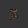 Traditional Wooden Horse Carriage With Side Fencing Wooden Wheels And Roof Design